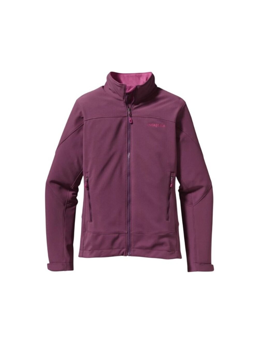 Patagonia Womens XL Polartec Softshell Full-Zip Jacket Berry Rose Purple outdoor